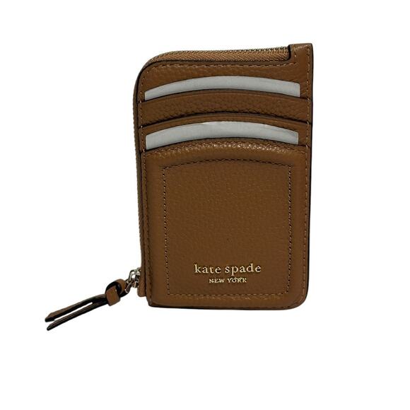 kate spade Handbags - Kate Spade New York Knott Pebbled Leather Zip Card Holder Bungalow